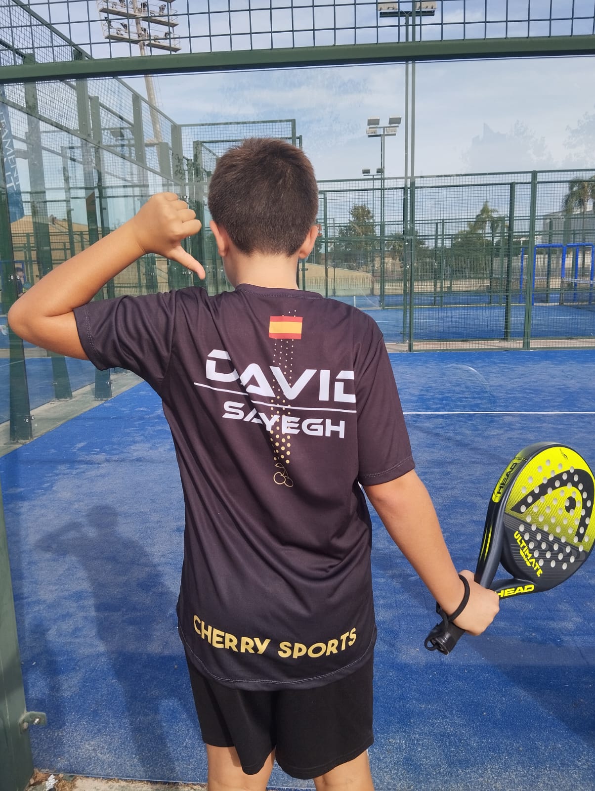 BBlack T-Shirt Padel Kids